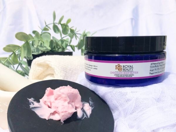 Chocolate Body Butter with product on disc