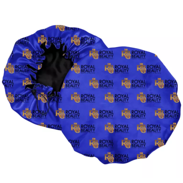 Satin Silk Hair Bonnet with Royal Beauty logo