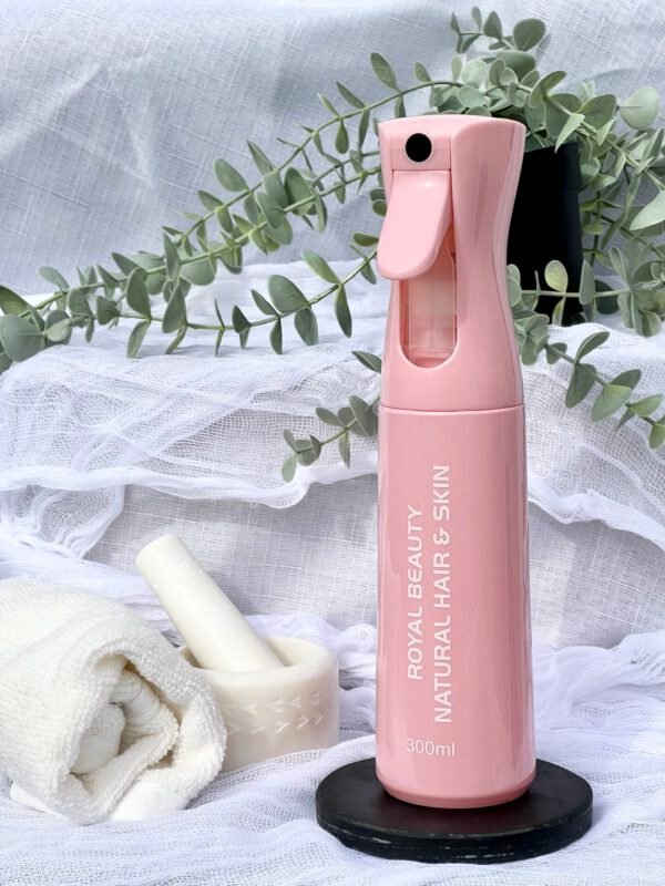 Pink Spray Bottle on black disc